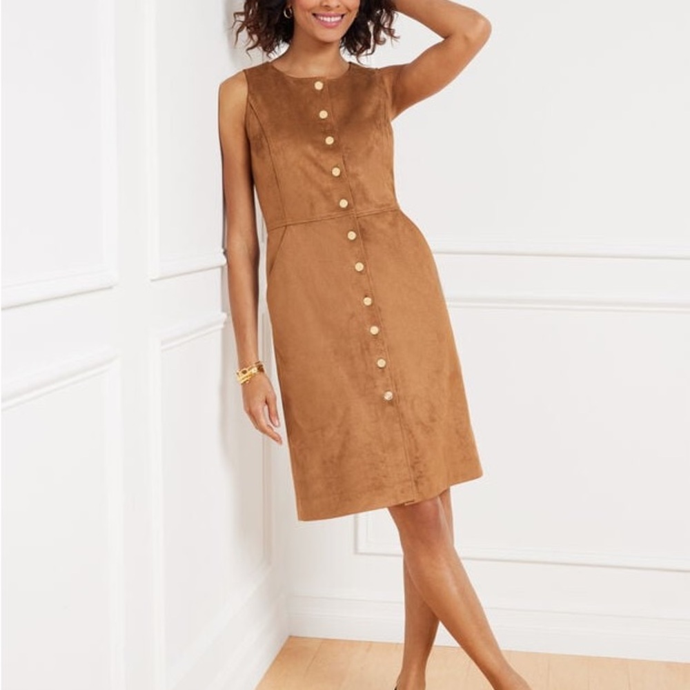 Talbots Faux Suede A Line Dress